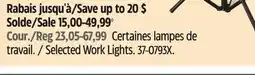 Canadian Tire Motomaster Selected Work Lights offer