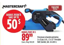 Canadian Tire Mastercraft 3 x 21˝ Portable Belt Sander offer