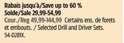 Canadian Tire Selected Drill and Driver Sets offer