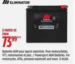 Canadian Tire Powersport AGM Batteries. For motorcycles, ATVs, personal watercraft and more offer