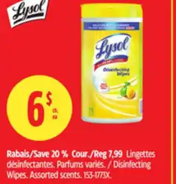 Canadian Tire Lysol Disinfecting Wipes offer