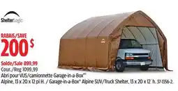 Canadian Tire Shelterlogic Abri pour VUS/camionnette Garage-in-a-BoxMD Alpine, 13x20x12piH offer