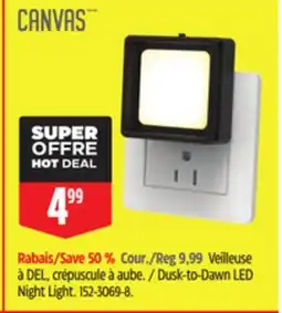 Canadian Tire Canvas Dusk-to-Dawn LED Night Light offer