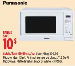 Canadian Tire Panasonic 1.3 Cu-Ft Microwave offer