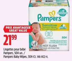 Canadian Tire Pampers Baby Wipes, 504-Ct offer
