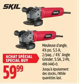 Canadian Tire SKIL 41⁄2˝ Angle Grinder, 5.5A offer