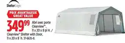 Canadian Tire Clearview Shelter with Door, 11 x 20 x 8´ h offer