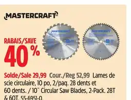 Canadian Tire 10 Circular Saw blades offer