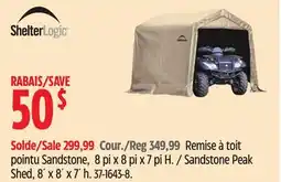 Canadian Tire ShelterLogic Sandstone Peak Shed offer
