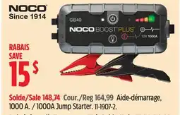 Canadian Tire Noco 1000A Jump Starter offer