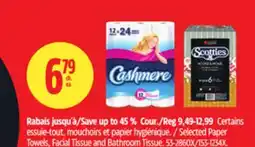 Canadian Tire Cashmere Selected Paper Towels, Facial Tissue and Bathroom Tissue offer