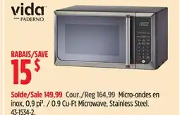 Canadian Tire Vida By Paderno 0.9 Cu-Ft Microwave offer