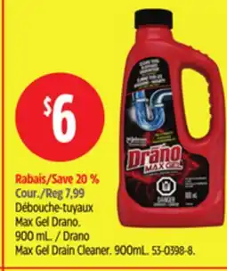 Canadian Tire Drano Max Gel Drain Cleaner offer