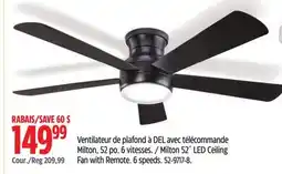 Canadian Tire NOMA Milton 52˝ LED Ceiling Fan with Remote offer