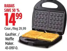 Canadian Tire Master Chef Waffle Maker offer