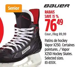 Canadian Tire Bauer Vapor X250 Hockey Skates offer