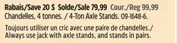 Canadian Tire MotoMaster 4-Ton Axle Stands offer