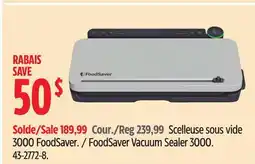 Canadian Tire FoodSaver Vacuum Sealer 3000 offer