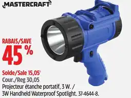 Canadian Tire Mastercraft 3W Handheld Waterproof Spotlight offer