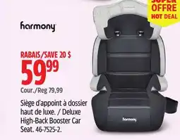 Canadian Tire Harmony Deluxe High-Back Booster Car Seat offer