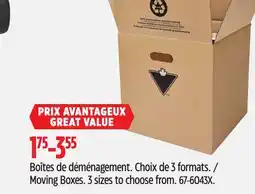 Canadian Tire Moving Boxes. 3 sizes to choose from offer