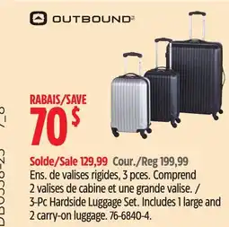 Canadian Tire Outbound 3-Pc Hardside Luggage Set offer