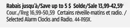 Canadian Tire Selected Alarm Clocks and Radio offer