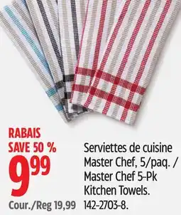 Canadian Tire Master Chef 5-Pk Kitchen Towels offer