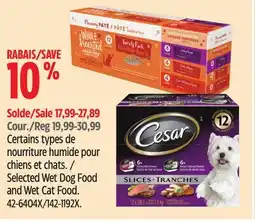Canadian Tire Cesar Selected Wet Dog Food and Wet Cat Food offer