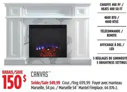 Canadian Tire CANVAS Marseille 54˝ Mantel Fireplace offer