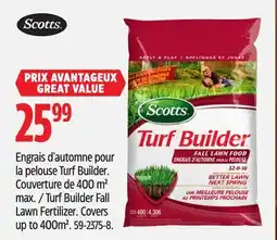 Canadian Tire Scotts Turf Builder Fall Lawn Fertilizer offer