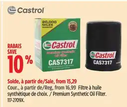Canadian Tire Castrol Premium Synthetic Oil Filter offer
