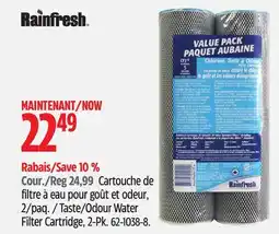 Canadian Tire rainfresh Taste/Odour Water Filter Cartridge offer