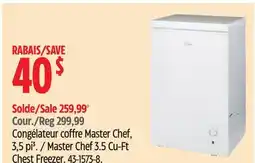Canadian Tire Master Chef 3.5 Cu-Ft Chest Freezer offer