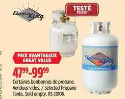Canadian Tire Selected Propane Tanks. Sold empty offer