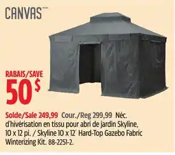 Canadian Tire CANVAS Skyline 10 x 12´ Hard-Top Gazebo Fabric Winterizing Kit offer