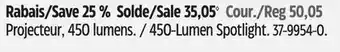 Canadian Tire Mastercraft 450-Lumen Spotlight offer