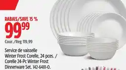 Canadian Tire Corelle 24-Pc Winter Frost Dinnerware Set offer