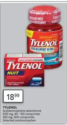 Brunet TYLENOL Acétaminophène sélectionné offer