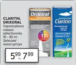 Brunet CLARITIN, DRIXORAL Vaporisateurs nasaux sélectionnés offer