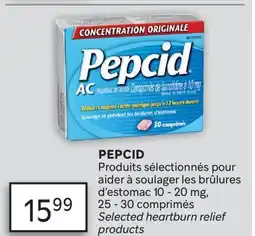 Brunet PEPCID Produits sélectionnés pour aider à soulager les brûlures d'estomac 10-20mg offer