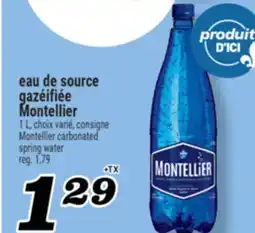Marché Richelieu EAU DE SOURCE GAZÉIFIÉE MONTELLIER | MONTELLIER CARBONATED SPRING WATER offer