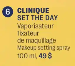 Jean Coutu CLINIQUE SET THE DAY Makeup setting spray offer