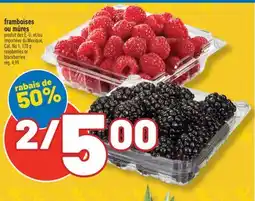 Marché Richelieu FRAMBOISES OU MÛRES | RASPBERRIES OR BLACKBERRIES offer