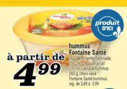 Marché Richelieu HUMMUS FONTAINE SANTÉ | FONTAINE SANTÉ HUMMUS offer