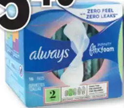Familiprix Always Infinity pads flexi-wings S2 heavy flow 16un offer
