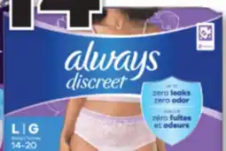 Familiprix ALWAYS, Discreet, Selected underwears offer