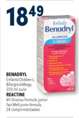 Familiprix BENADRYL, Children's, Allergy, 250 ml offer