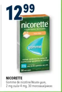 Familiprix NICORETTE, Nicotin gum, 4 mg, 30 pieces offer