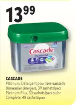 Familiprix CASCADE, Dishwasher detergent, 39 pacs offer